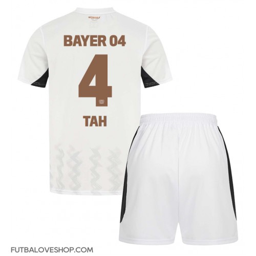 Dres Bayer Leverkusen Jonathan Tah #4 Preč pre deti 2024-25 Krátky Rukáv (+ trenírky)